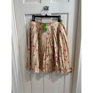 AUTH Kate Spade Melody Polka Dots Pleated Skirt in Size 10 NWT